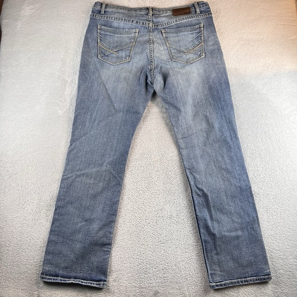 BKE Tyler Jeans Mens 38x34 (Fits 37x31) Blue Medium Relaxed Fit Straight Denim - Picture 2 of 11